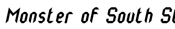 Monster of South St font preview